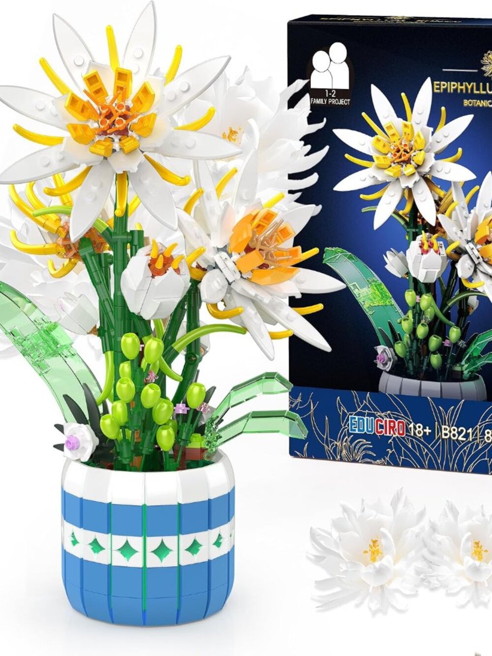 Epiphyllum Bonsai Botanical Garden Building Set 3-D Puzzle 835 Pieces - NEW